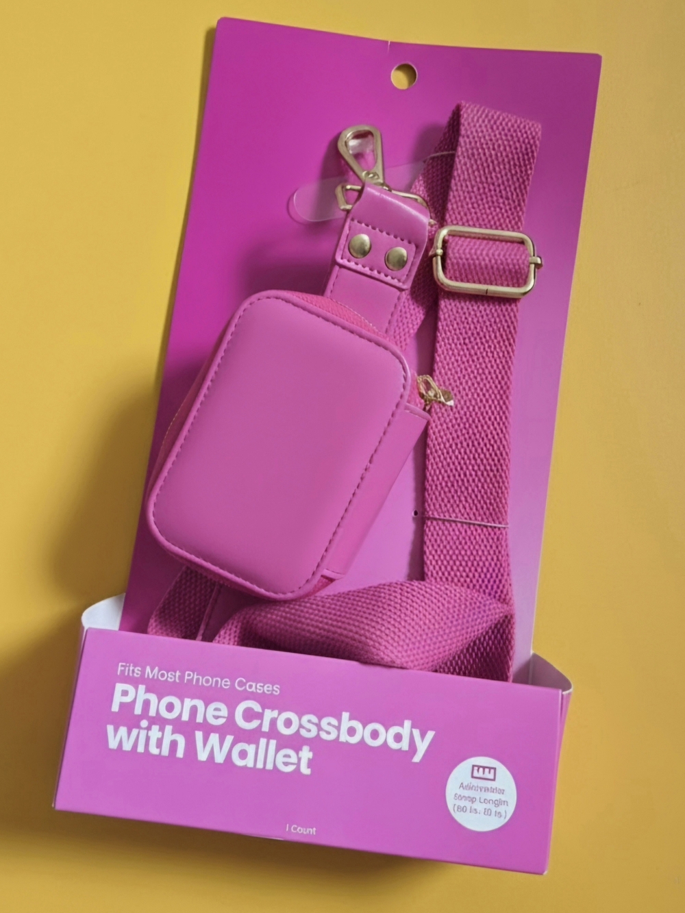 Phone Crossbody with Wallet - Pink